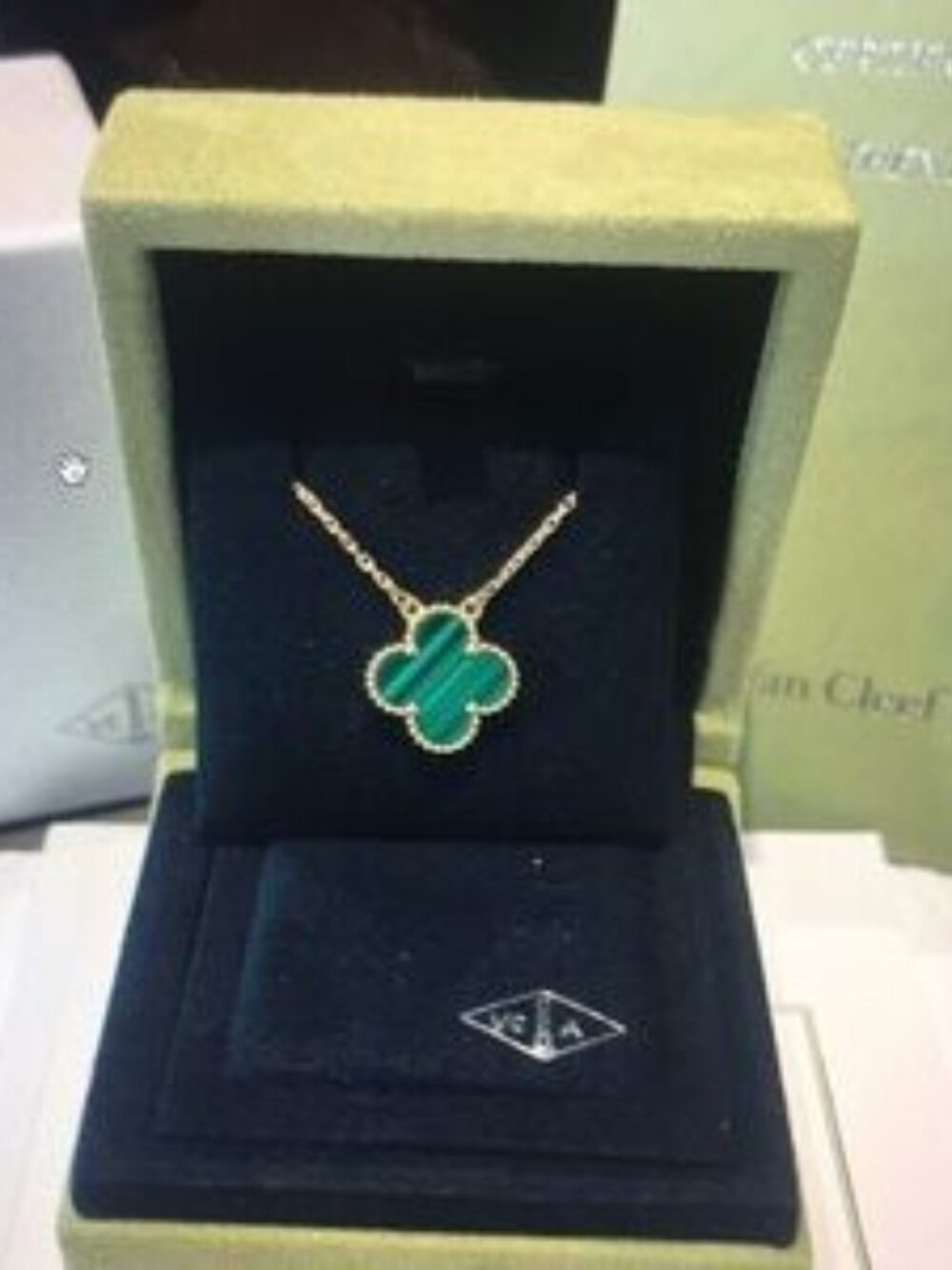 Van Cleef & Arpels Malachite 18K Gold Necklace